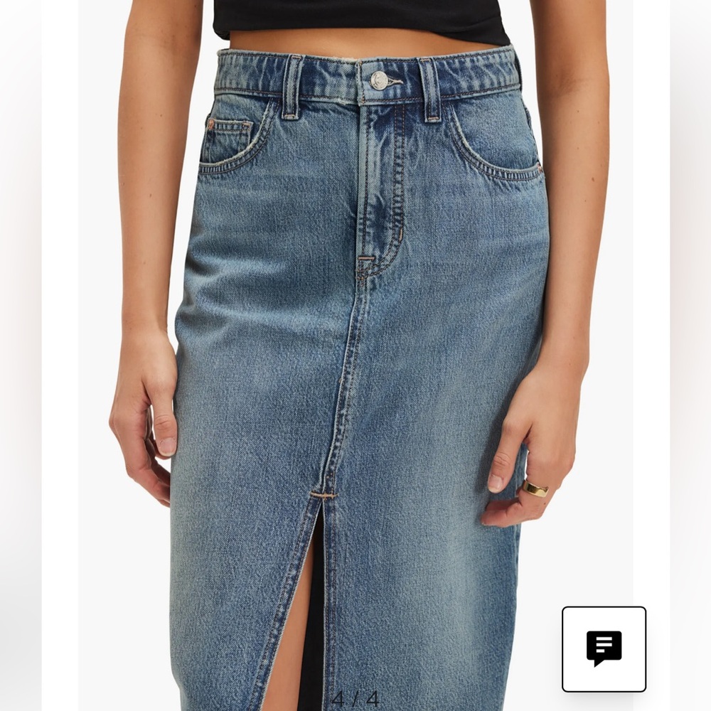 We The Free Blue Denim Maxi Skirt - Picture 4 of 5